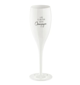 Koziol Superglas Cheers No. 1 Champagne Glas Life is Better with Champagne