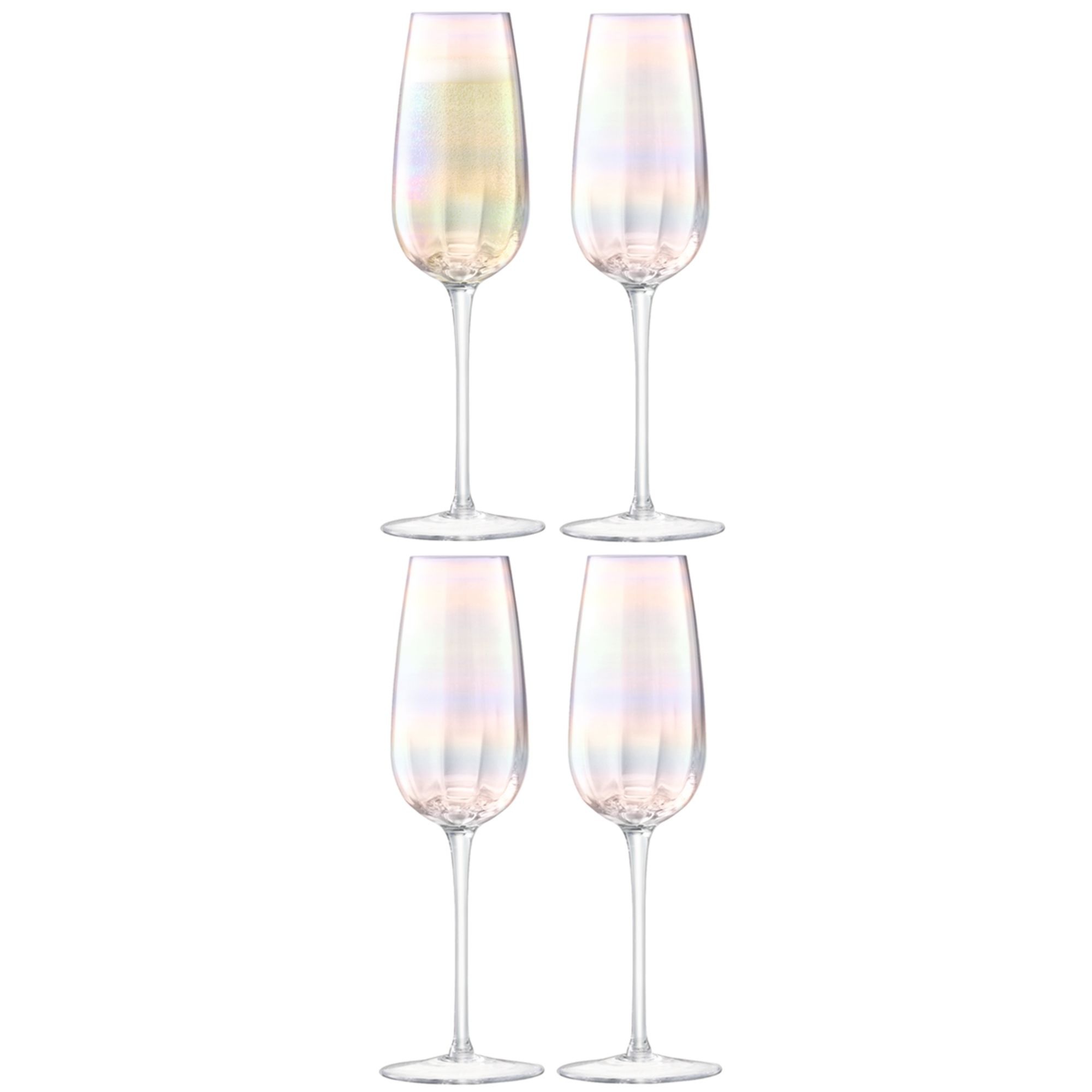 L.S.A. Pearl Champagne Flute 250 ml Set van 4 Stuks