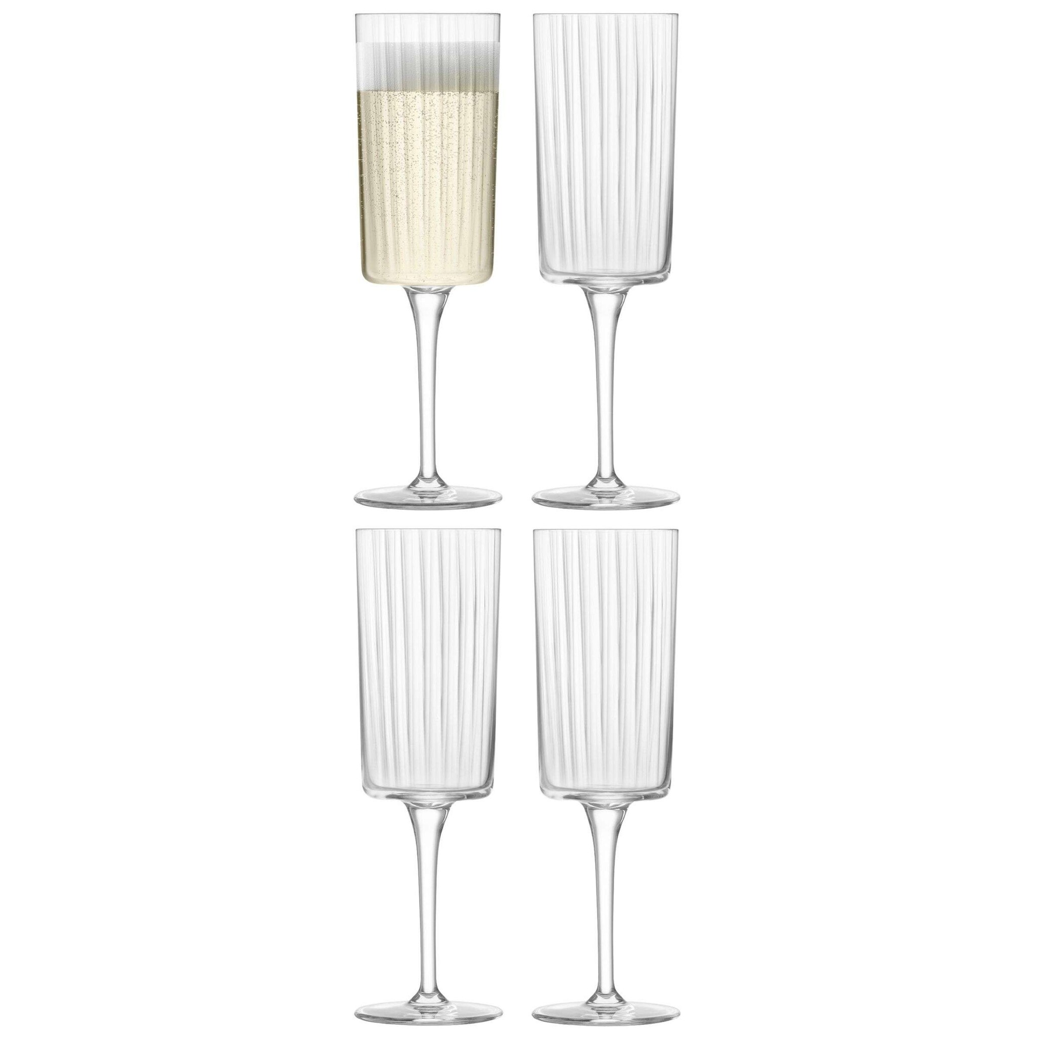 L.S.A. Gio Line Champagne Flute 210 ml Set van 4 Stuks