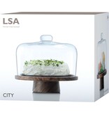 L.S.A. City Kuppel und Ständer aus Nussbaum Ø 26 cm H 22 cm