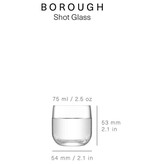 L.S.A. Borough Shotglas 75 ml Set van 4 Stuks