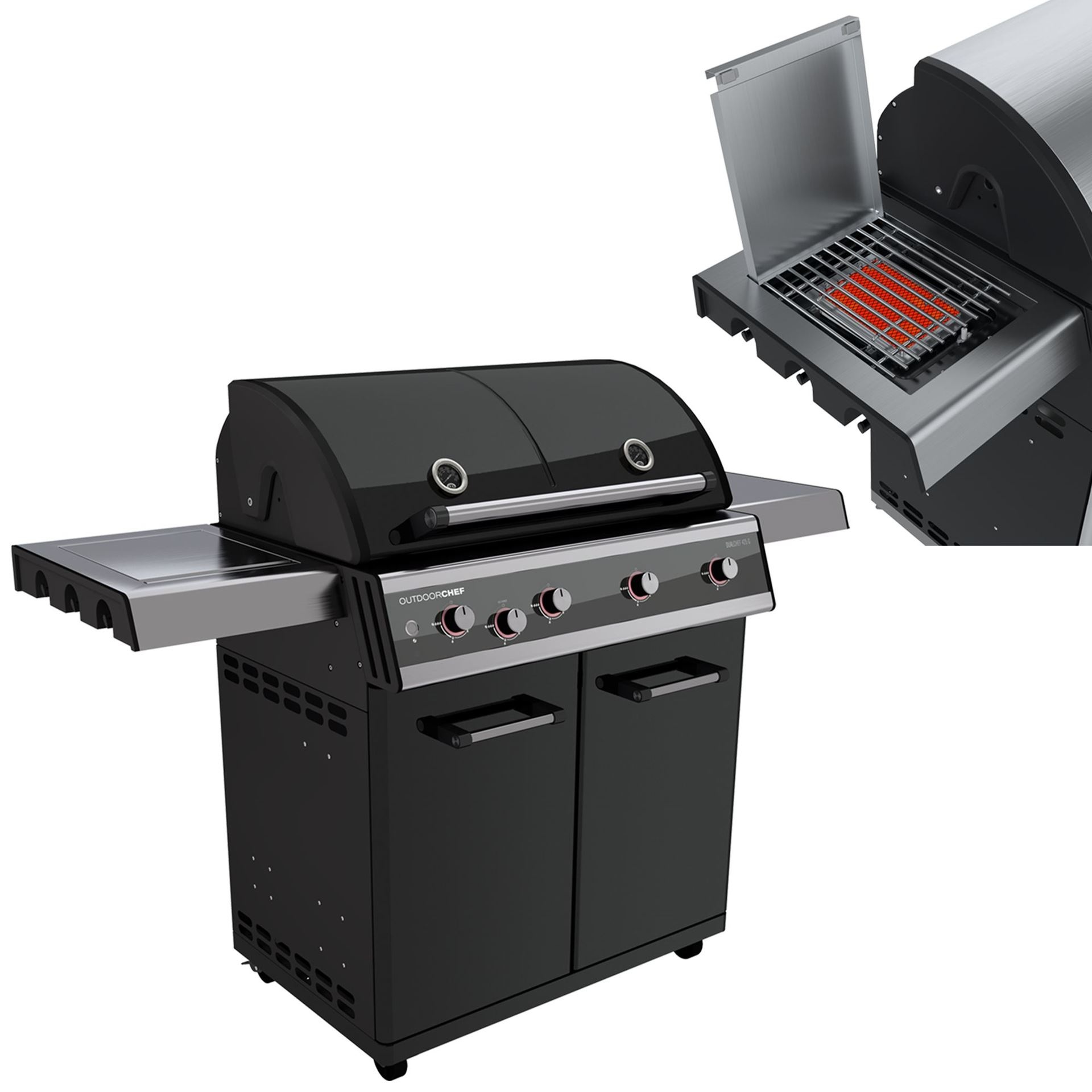 Outdoor Chef Barbecue Gas Dualchef 425 G 30 mBar Blazing Zone