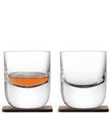 L.S.A. Whisky Tumbler Glas met Onderzetter 270 ml Set van 2 Stuks