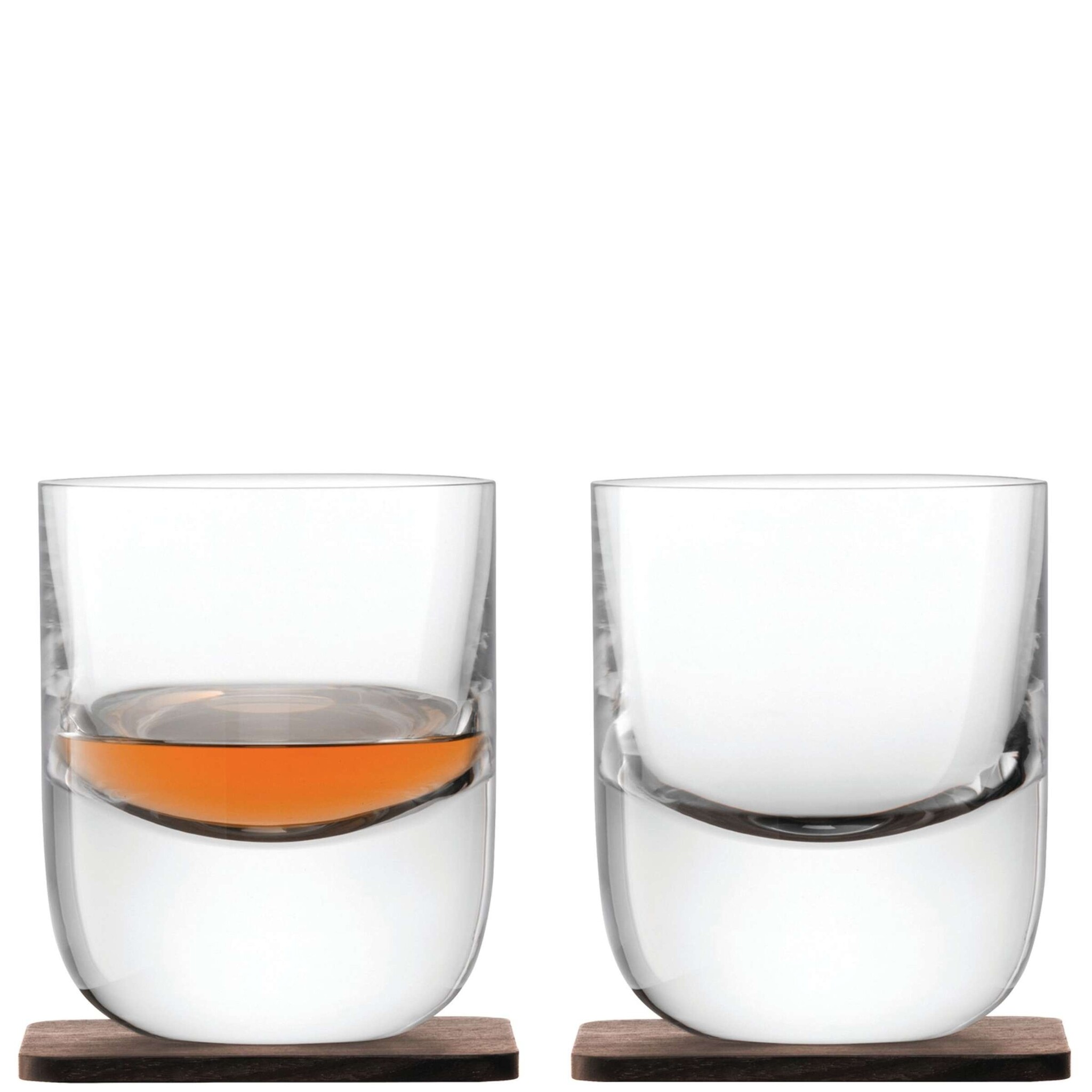 L.S.A. Whisky Tumbler Glas met Onderzetter 270 ml Set van 2 Stuks