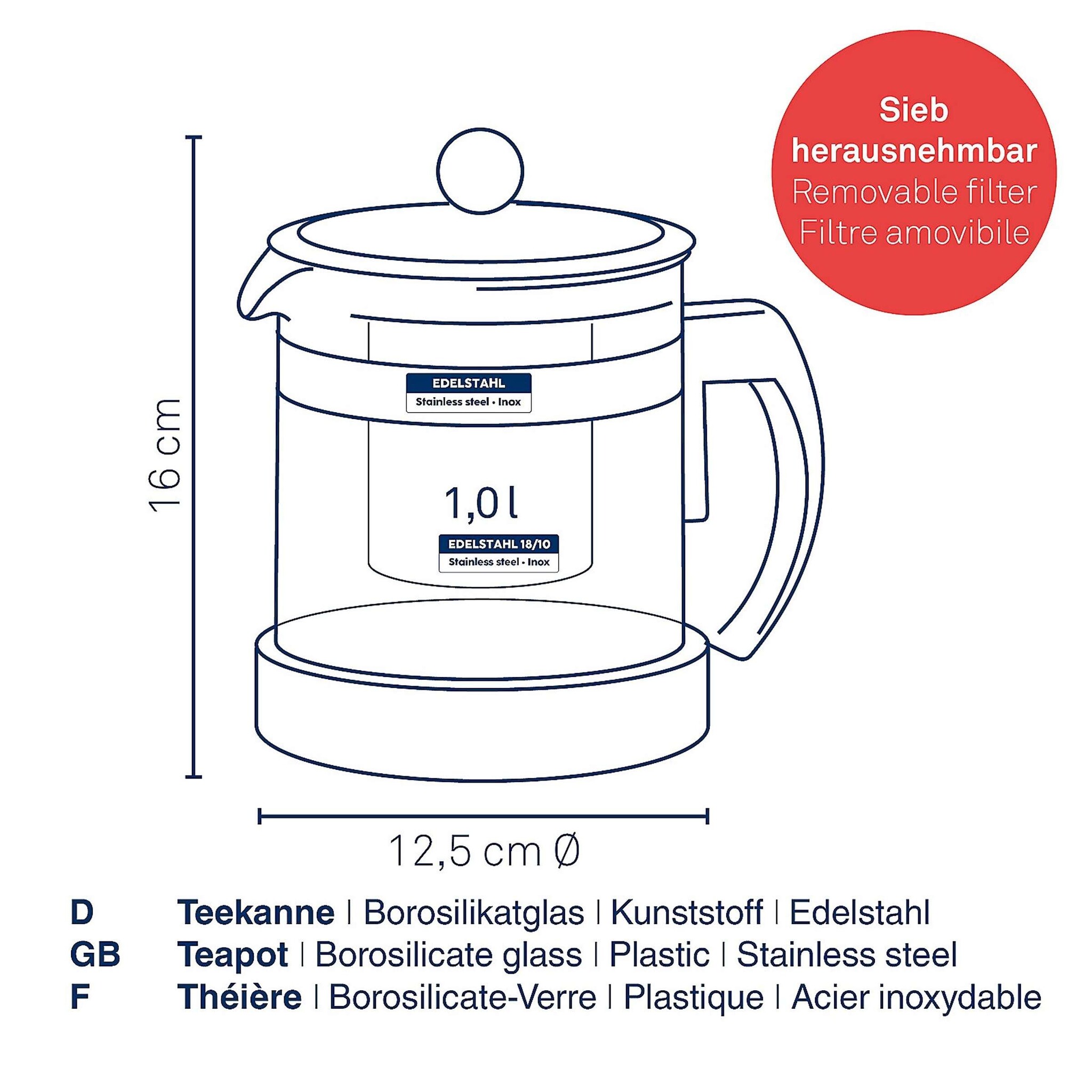 Kela Keuken Auron Theepot 1 liter