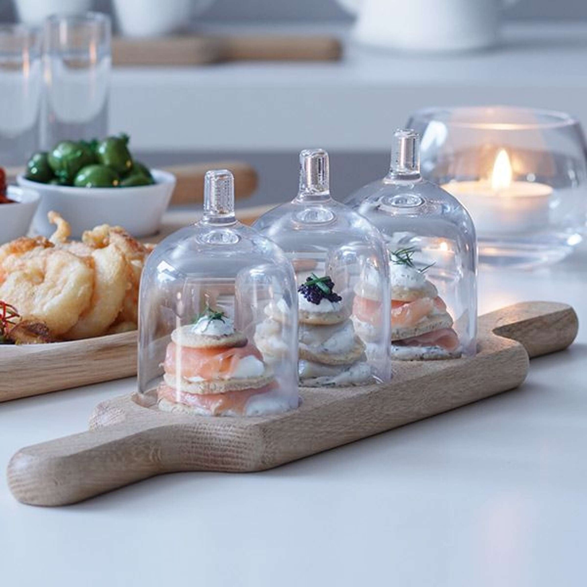 L.S.A. Paddle Wodka Set met Serveerplank Set van 6 Stuks Assorti