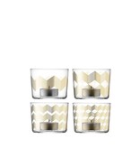 L.S.A. Chevron Theelicht Houder 6 cm Set van 4 Stuks