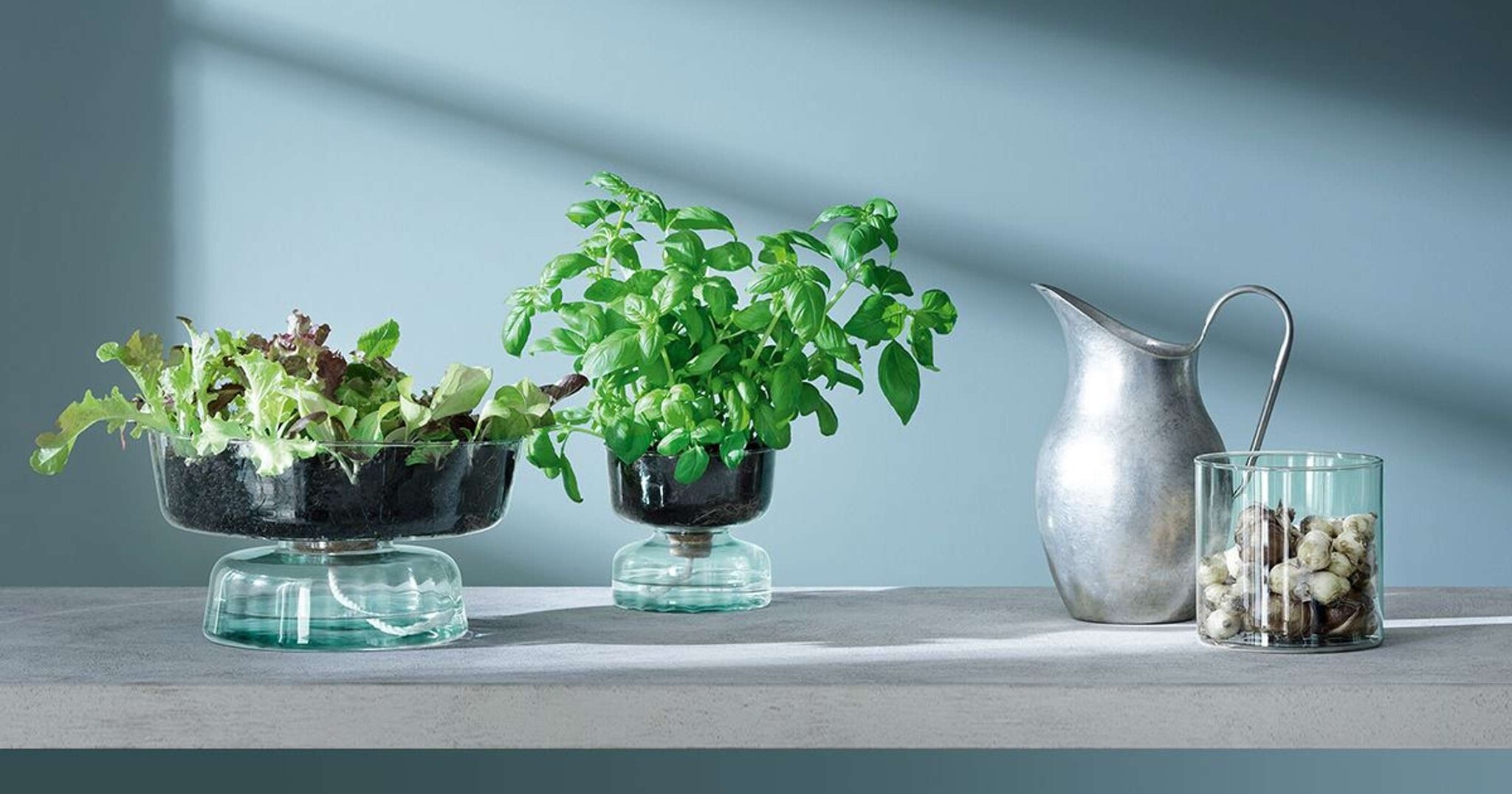 L.S.A. Canopy Vase mit Bewässerungssystem Recycelt 14,5 cm