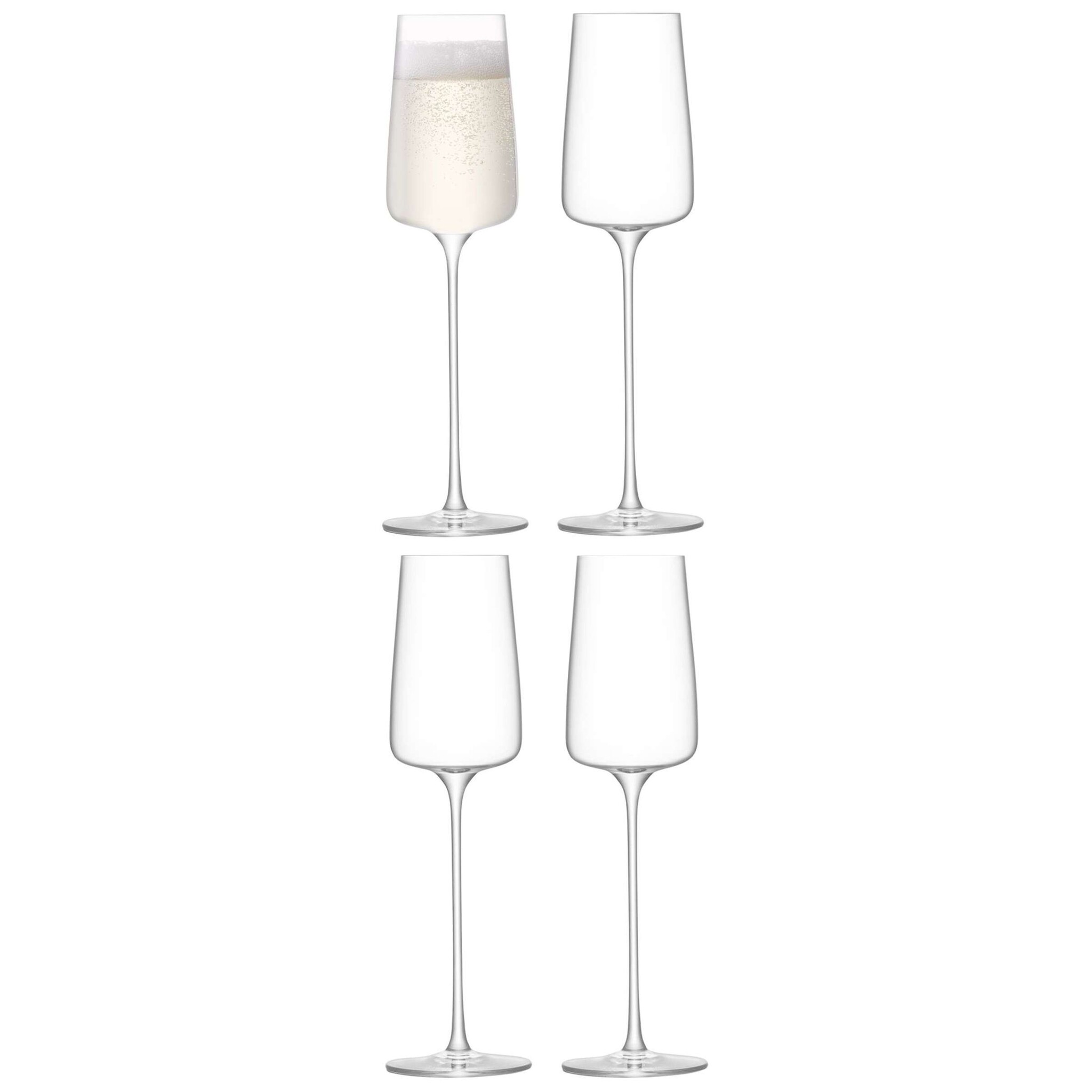 L.S.A. Metropolitan Champagne Flöte 230 ml Set à 4 Stück