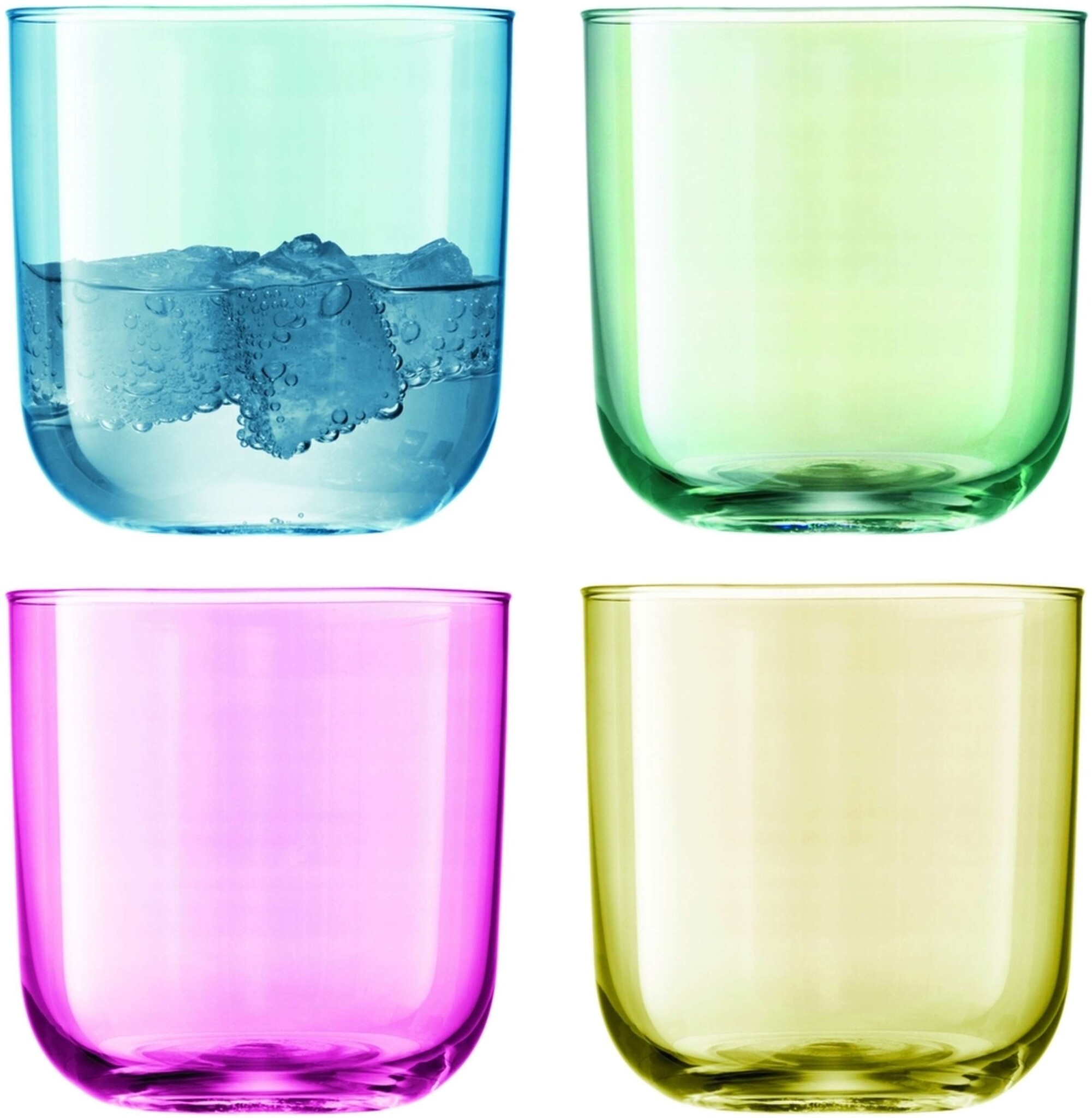 L.S.A. Polka Tumbler Glas 420 ml Set van 4 Stuks Assorti