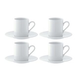L.S.A. Dine Espressokop en Schotel 90 ml Set van 4 Stuks