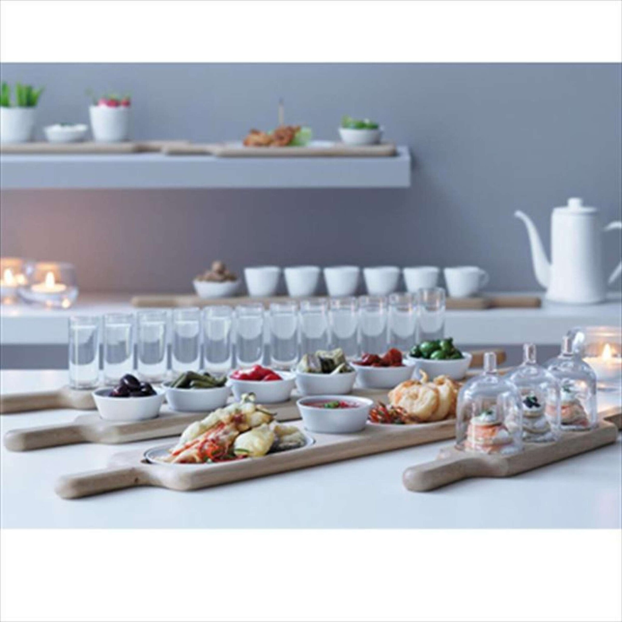 L.S.A. Paddle Wodka Set met Serveerplank en Ijsemmer Set van 13 Stuks
