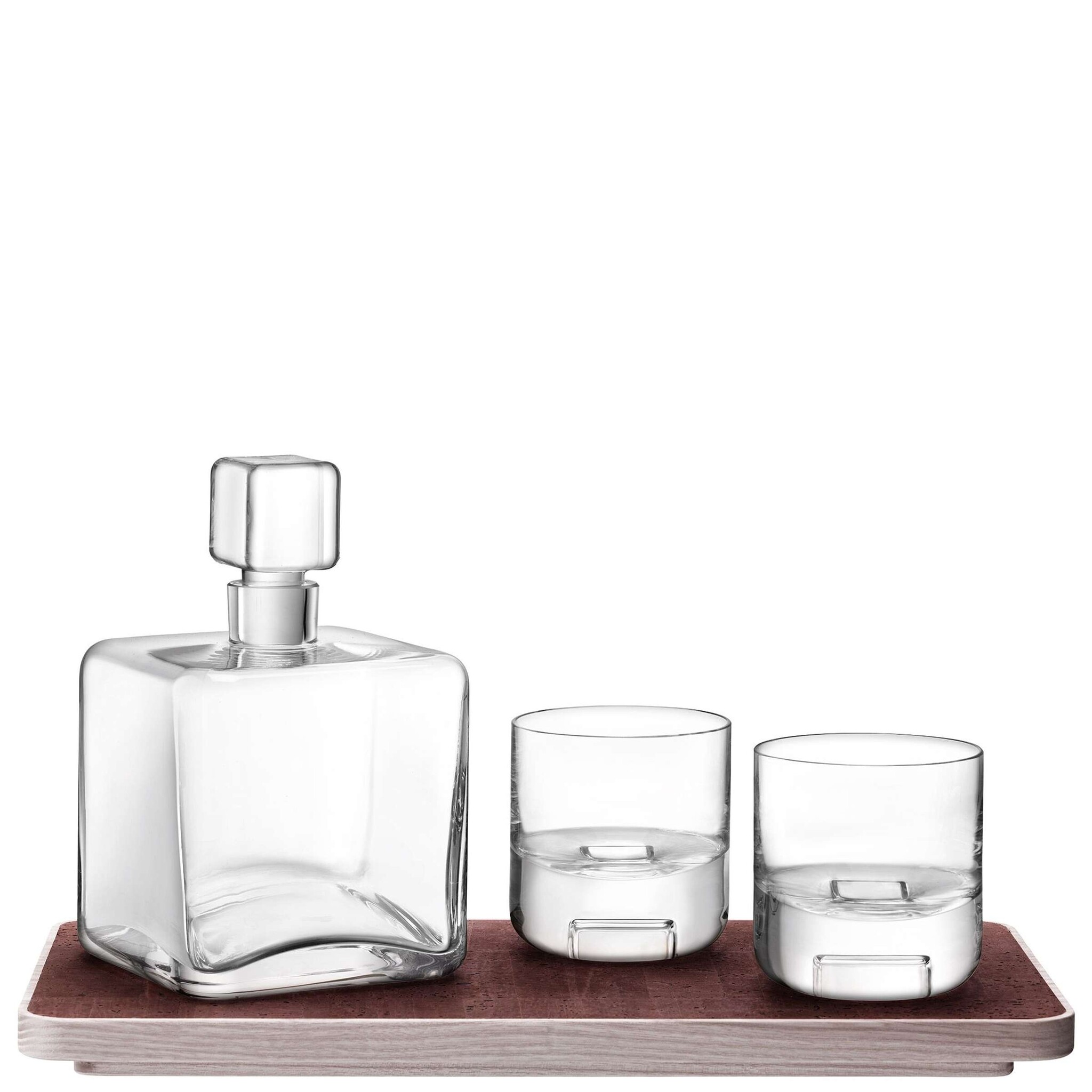 L.S.A. Cask Whisky Connoisseur Set met Dienblad Set van 3 Stuks