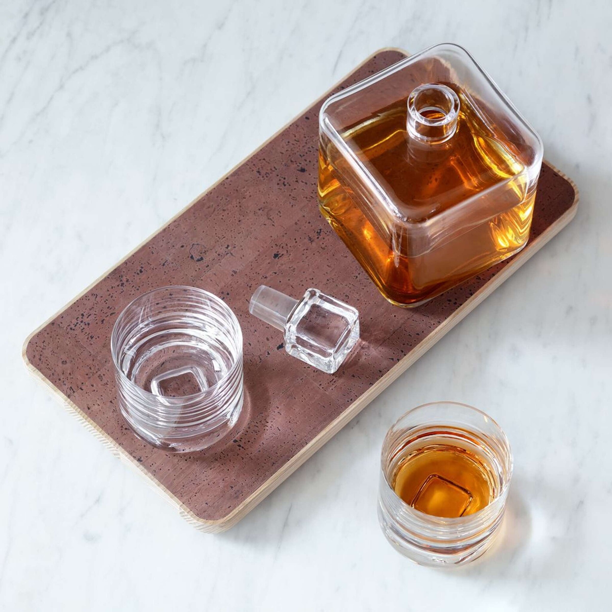 L.S.A. Cask Whisky Connoisseur Set met Dienblad Set van 3 Stuks