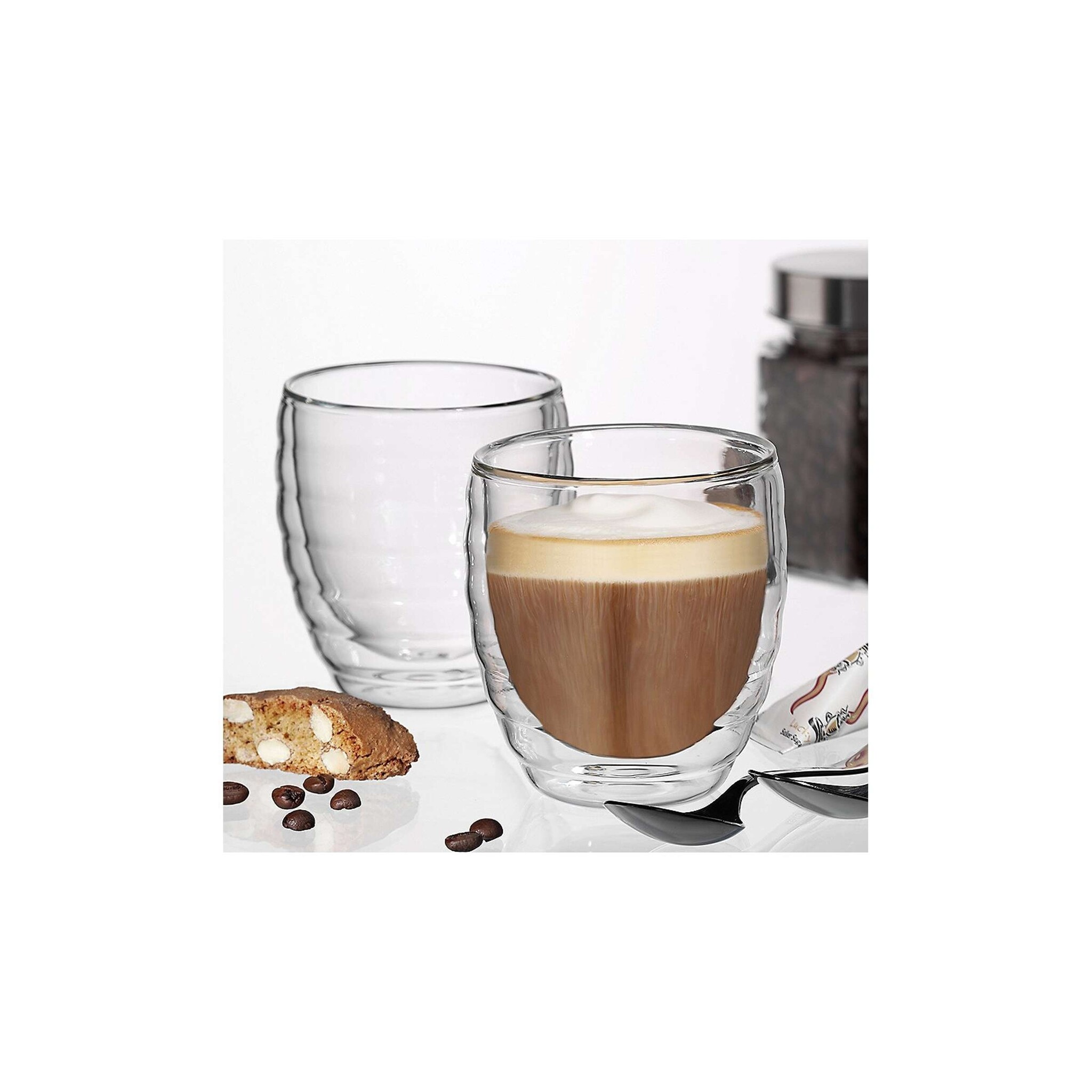 Kela Keuken Cesena Cappuccino Glas 2er Set 200 ml Gläser