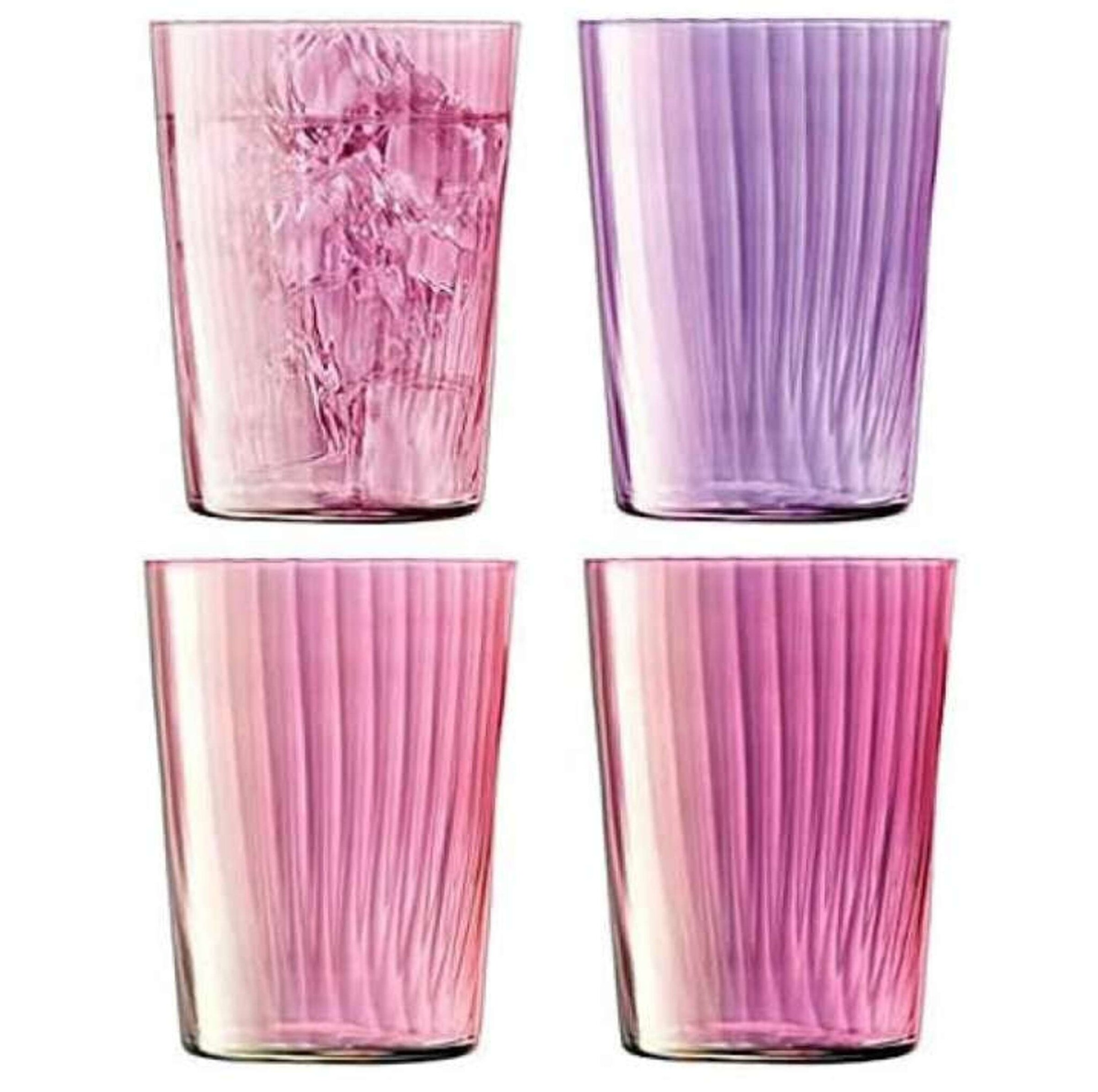 L.S.A. Gems Tumbler Glas 560 ml Set van 4 Stuks Assorti