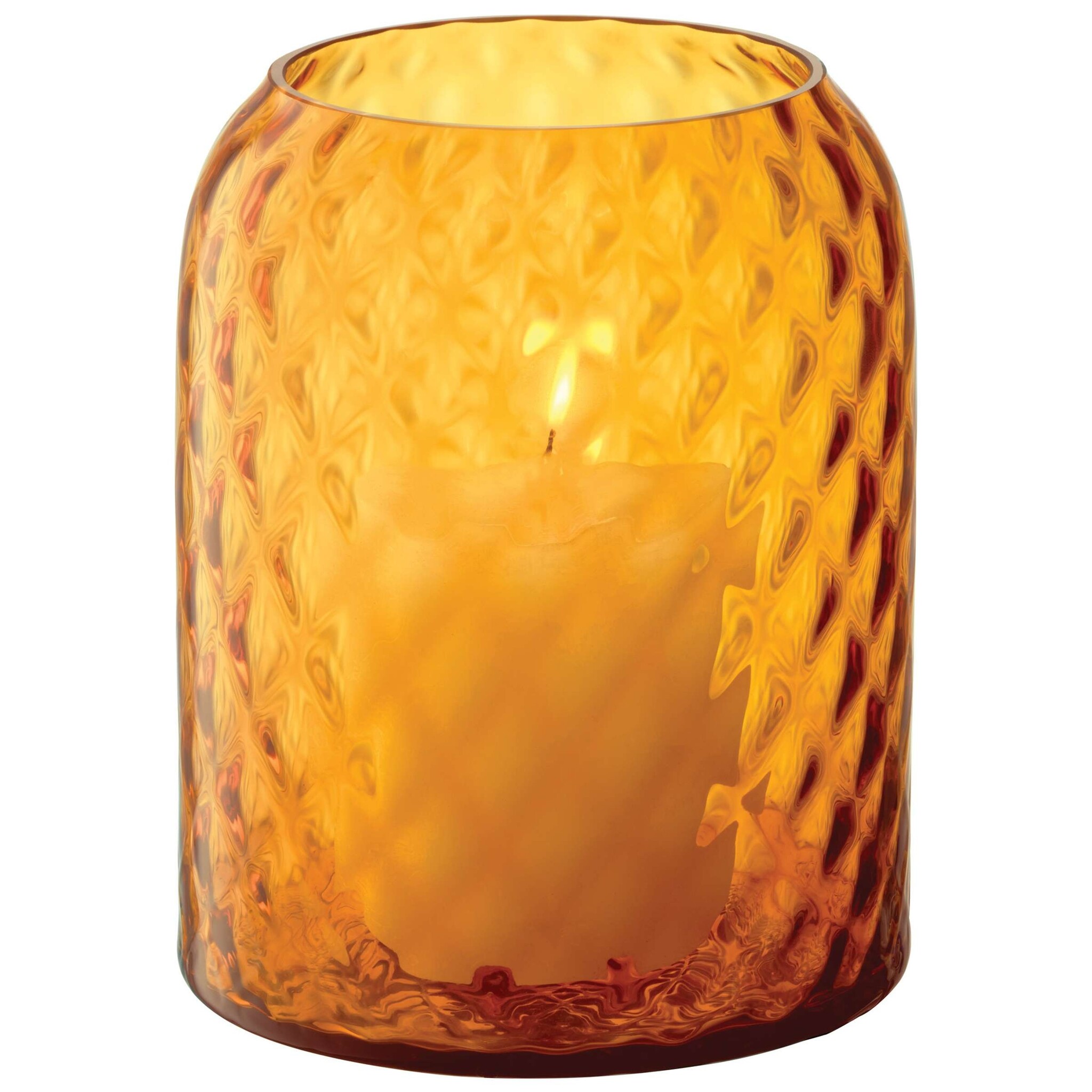 L.S.A. Dapple Vaas 16 cm Sun Amber