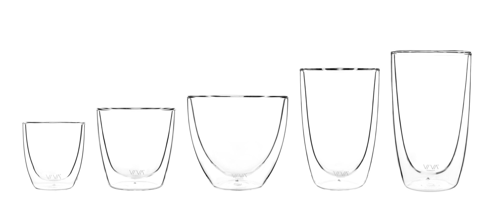 Viva Lauren Glas Dubbelwandig 390 ml Set van 2 Stuks