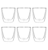 Viva Lauren Glas Dubbelwandig 220 ml Set van 6 Stuks