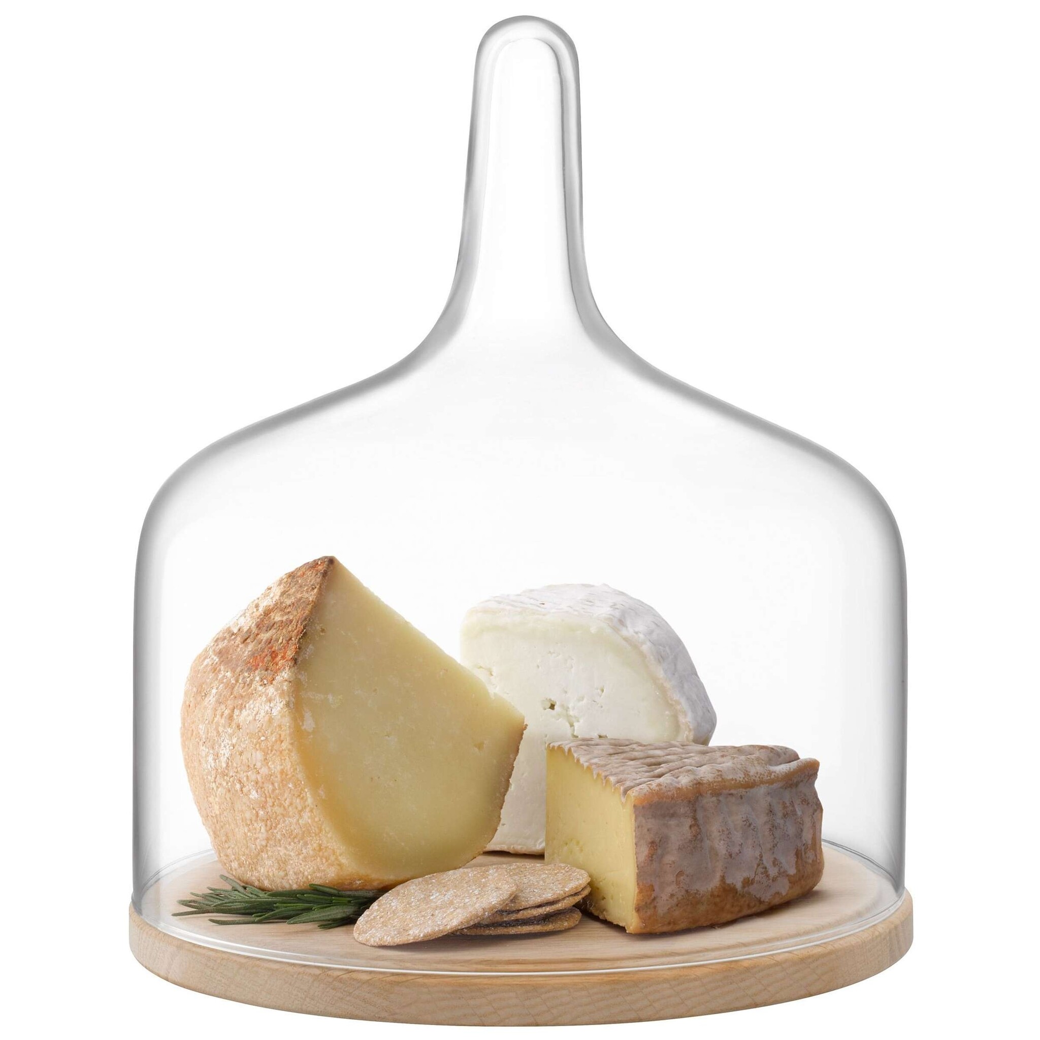 L.S.A. Cloche Stolp met Eikenbasis ø 26 cm