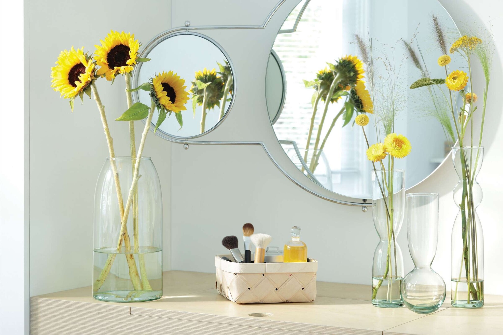 L.S.A. Canopy Trio Vase Recycelt 25/30/35 cm Satz von 3 Stücken