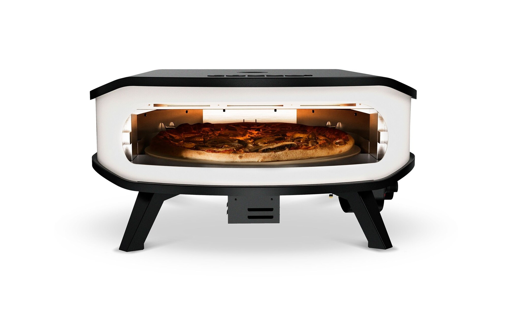Cozze Pizza Oven Gas 17" met Thermometer en Roterende Pizzasteen 30 Mbar 5.0 KW