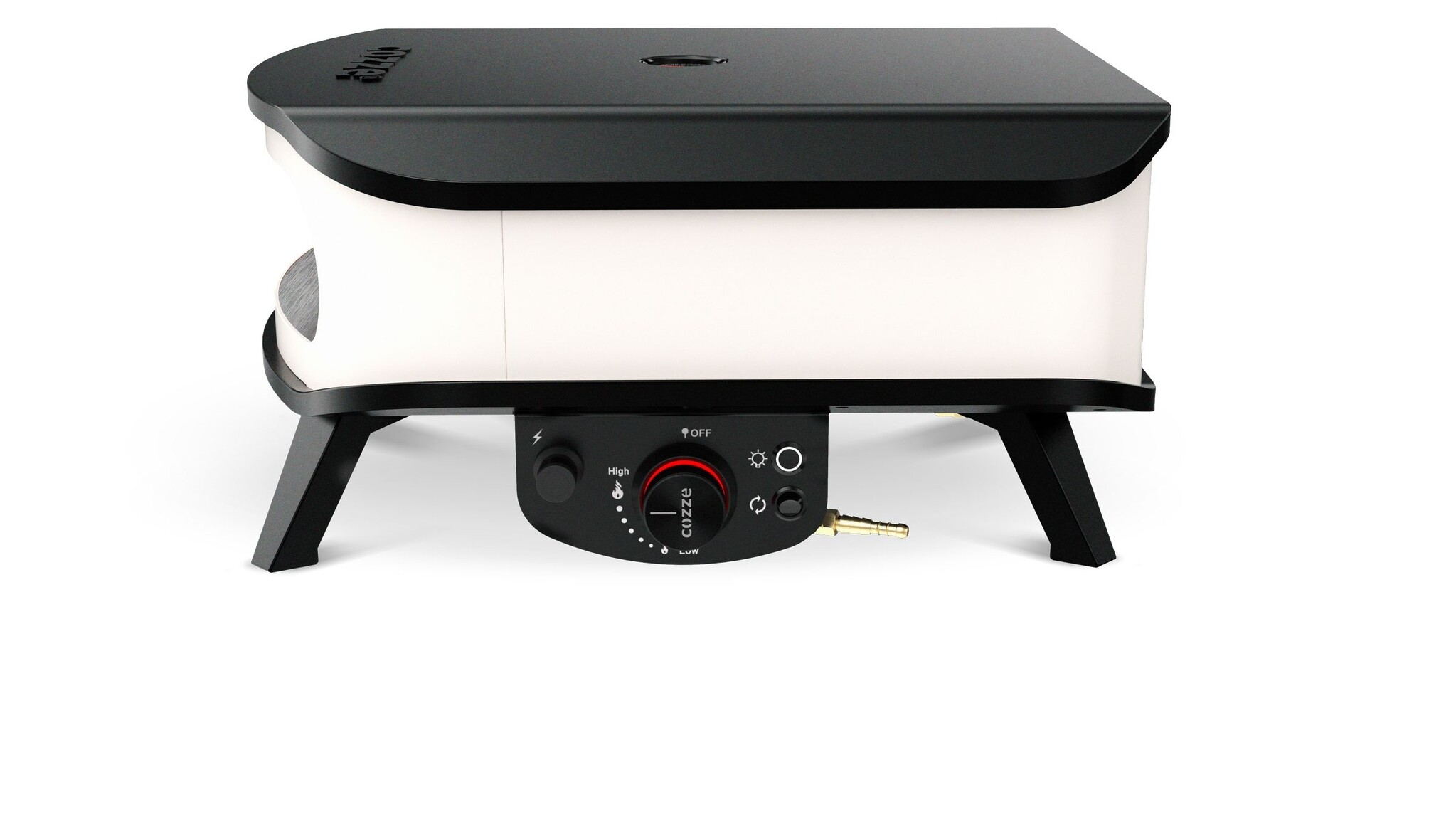 Cozze Pizza Oven Gas 17" met Thermometer en Roterende Pizzasteen 30 Mbar 5.0 KW