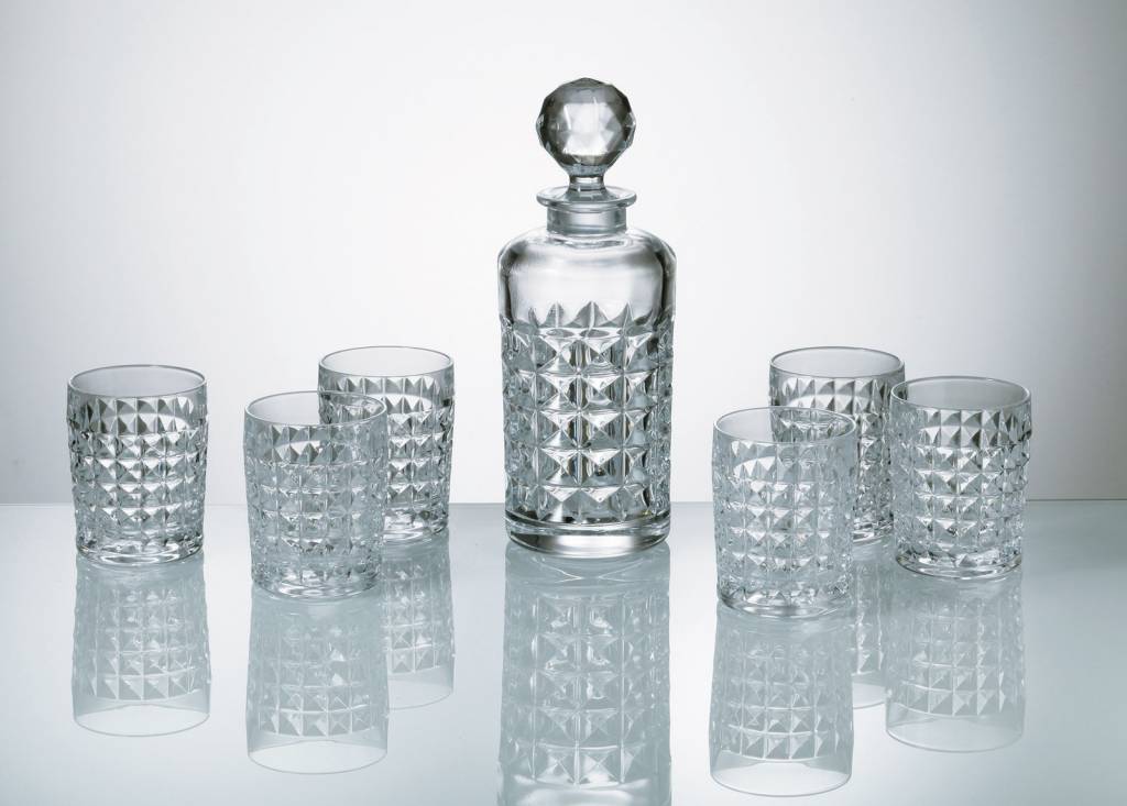 Crystalite Whisky-Set Diamoand 7-teilig