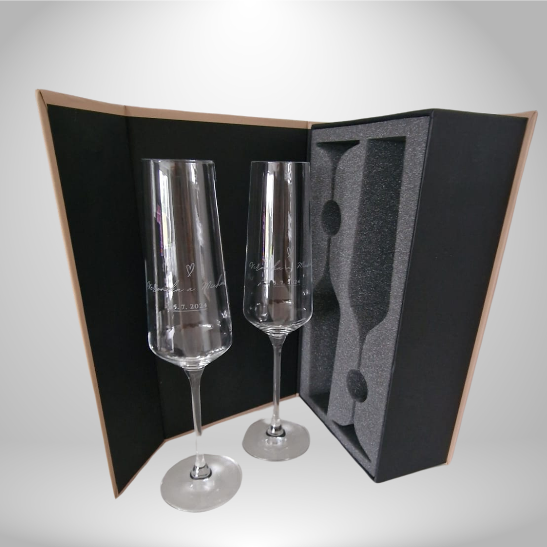Kristalglas.nl Kristall-Champagnergläser 220 ml in KG-Premium-Geschenkbox