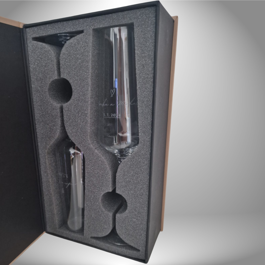 Kristalglas.nl Kristall-Champagnergläser 220 ml in KG-Premium-Geschenkbox