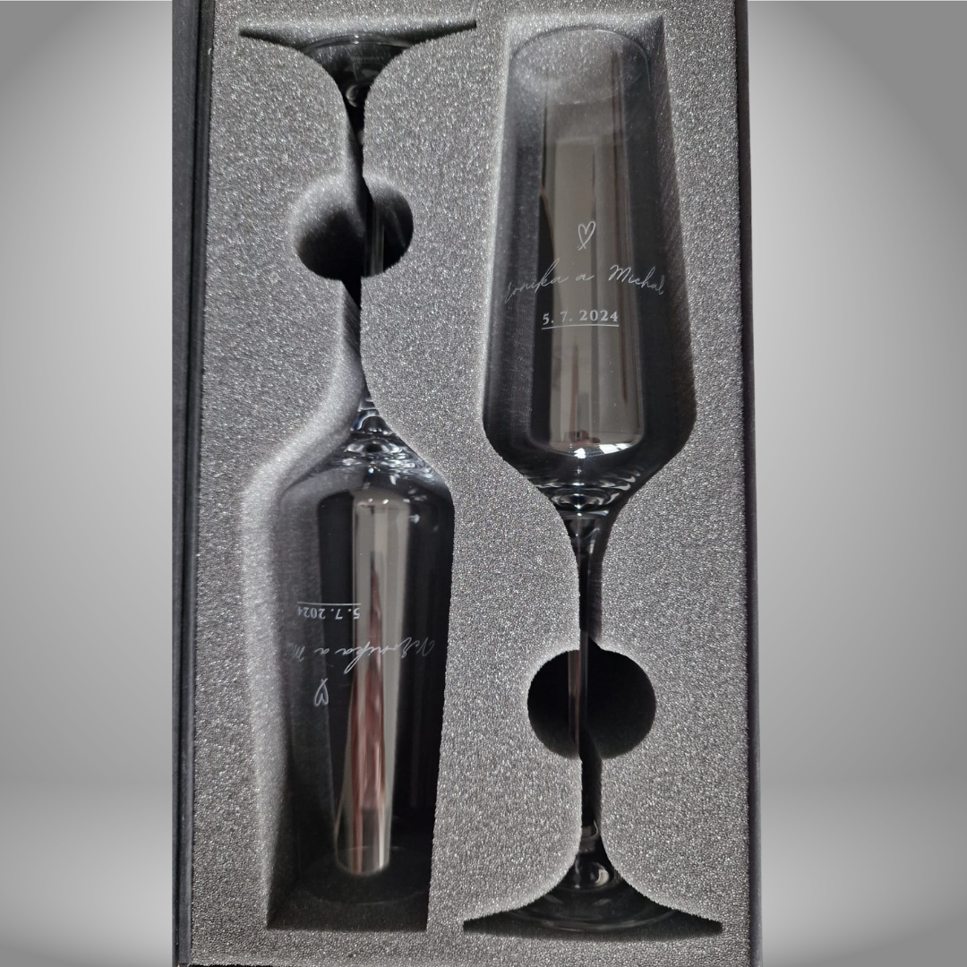 Kristalglas.nl Kristall-Champagnergläser 220 ml in KG-Premium-Geschenkbox