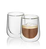 Kela Keuken Fontana Cappuccino Glas Dubbelwandig 180 ml Set van 2 Stuks