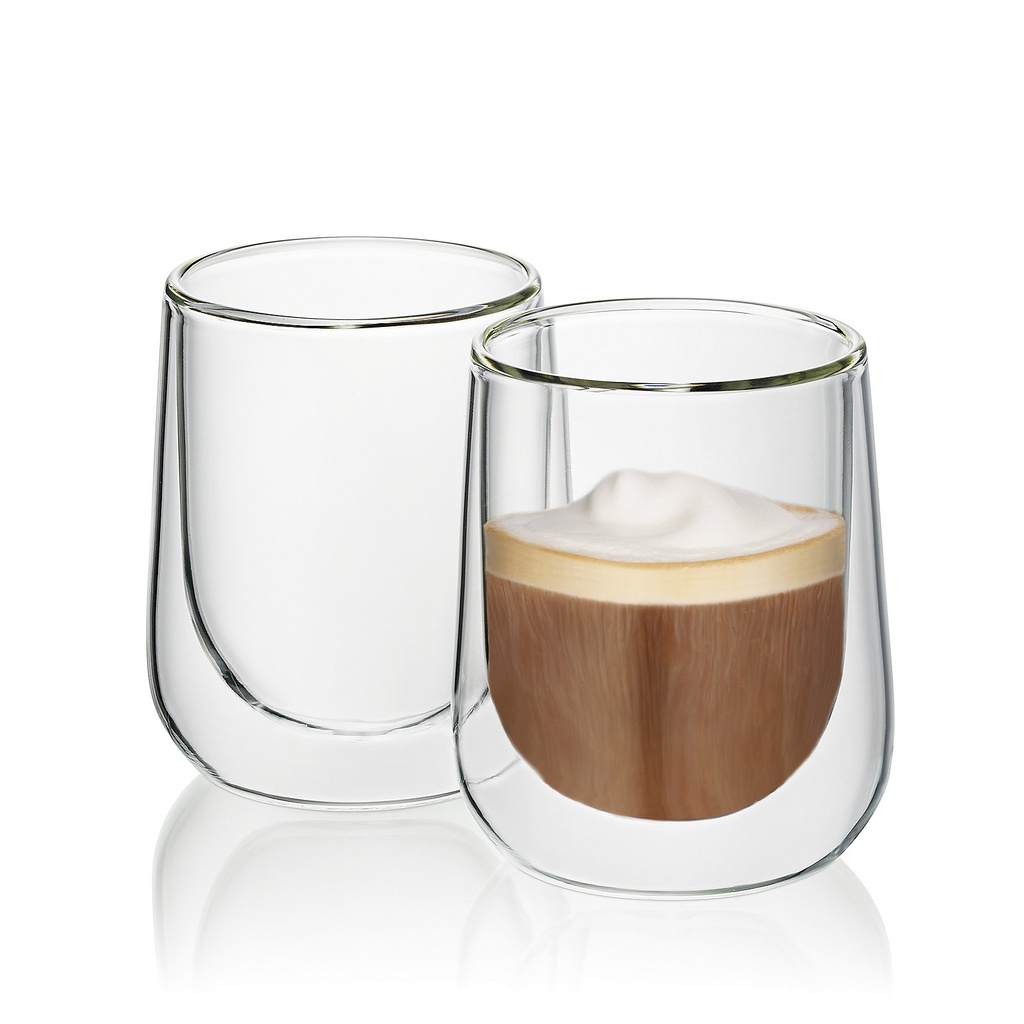 Kela Keuken Fontana Cappuccino Glas Set 180 ml Satz von 2 Stk.