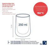 Kela Keuken Fontana Latte Macchiatio Glas 250 ml Satz von 2 Stück