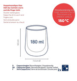 Kela Keuken Fontana Cappuccino Glas Set 180 ml Satz von 2 Stk.
