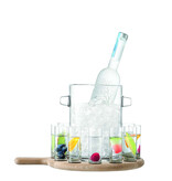 L.S.A. Paddle Wodka Set met Serveerplank en Ijsemmer Set van 13 Stuks