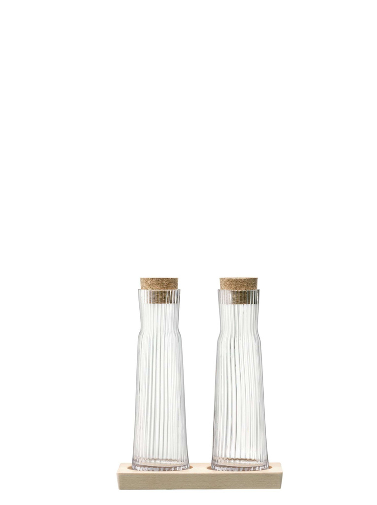 L.S.A. Gio Line Karaf 200 ml met Serveerplank Set van 2 Stuks