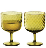 L.S.A. Dapple Wijnglas 325 ml Set van 2 Stuks Woodland Green