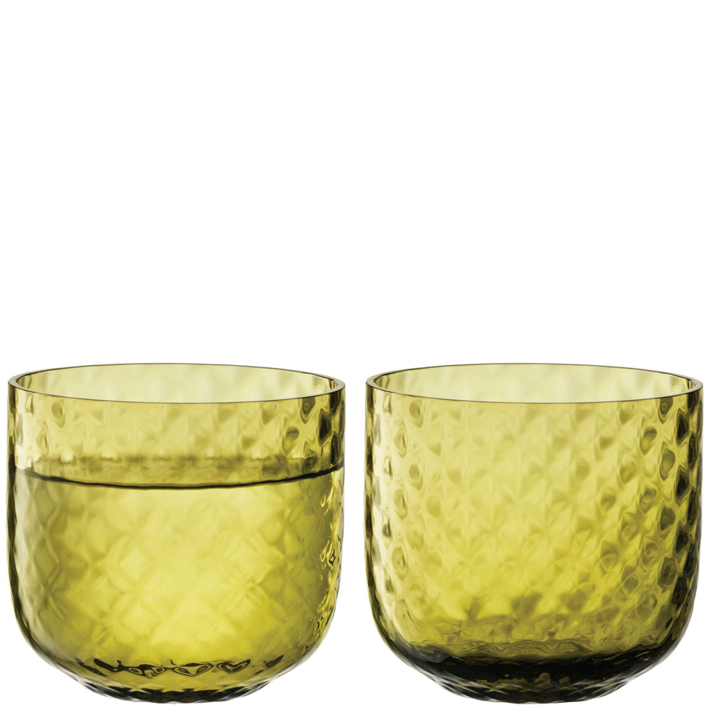 L.S.A. Dapple Waterglas 300 ml Set van 2 Stuks Woodland Green