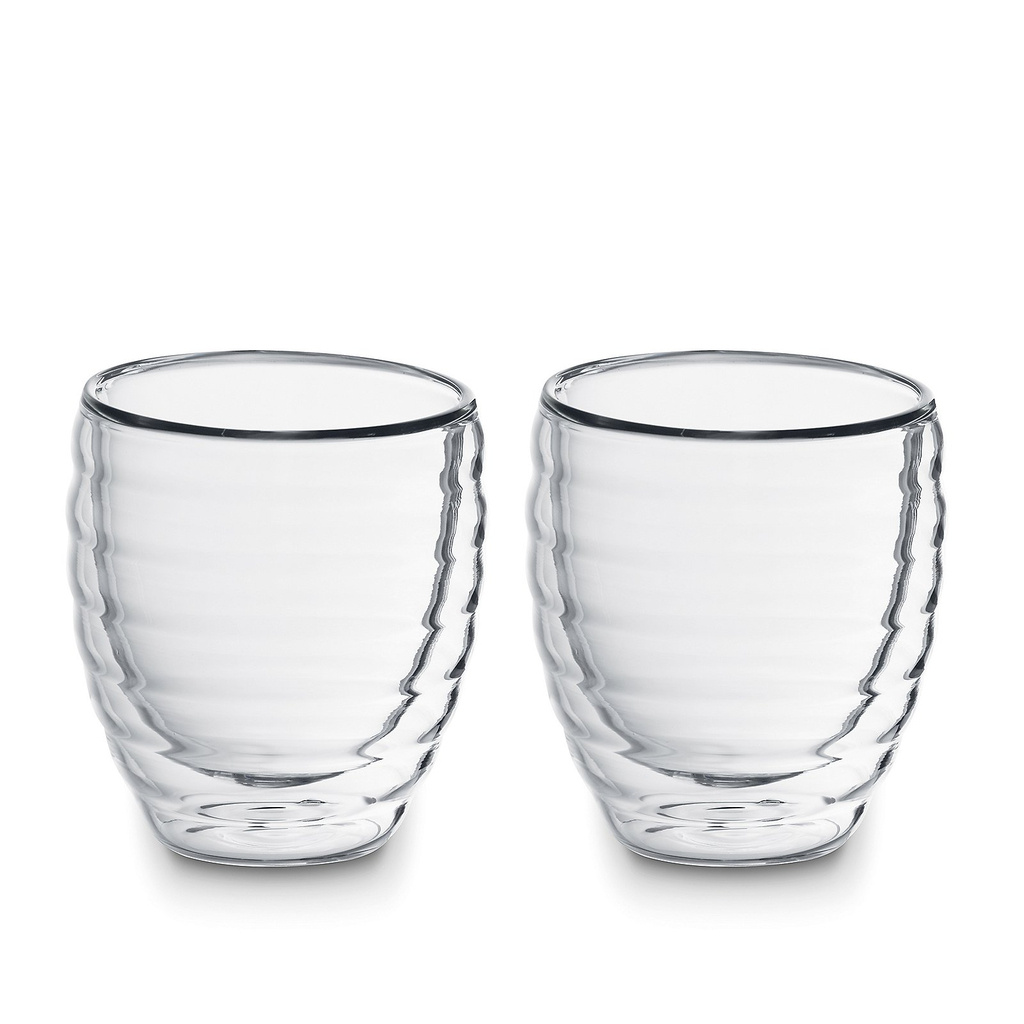 Kela Keuken Cesena Espresso Glas Dubbelwandig 80 ml Set van 2 Stuks