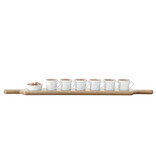 L.S.A. Paddle Koffieset met Serveerplank Set van 7 Stuks