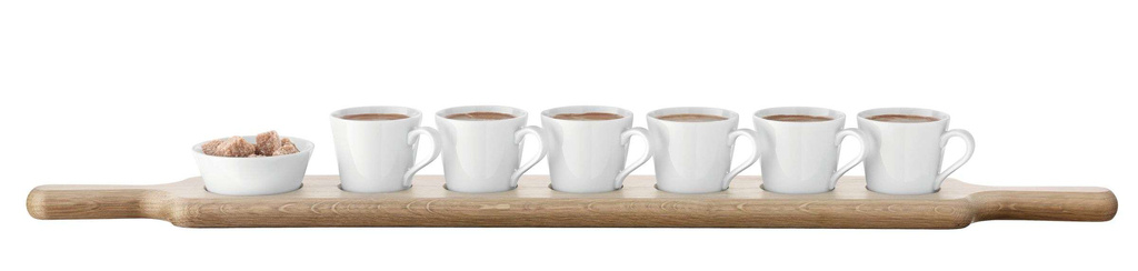 L.S.A. Paddle Koffieset met Serveerplank Set van 7 Stuks