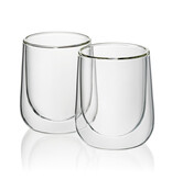 Kela Keuken Fontana Cappuccino Glas Dubbelwandig 180 ml Set van 2 Stuks