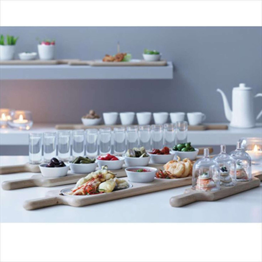 L.S.A. Paddle Wodka Set met Serveerplank Set van 6 Stuks Assorti