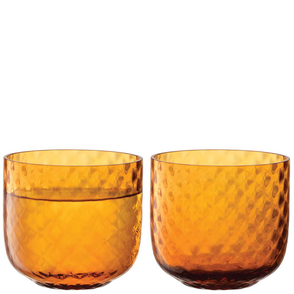 L.S.A. Dapple Waterglas 300 ml Set van 2 Stuks Sun Amber