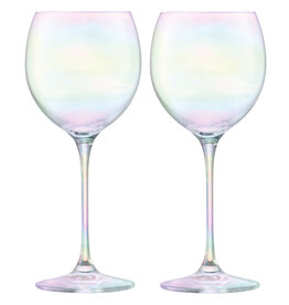 L.S.A. Polka Wijn Glas 400ml Set van 4 Stuks Assorti