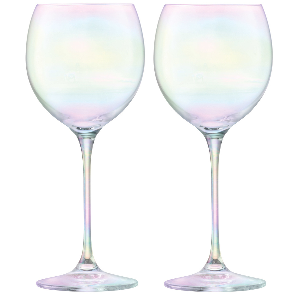 L.S.A. Polka Wijn Glas 400ml Set van 4 Stuks Assorti