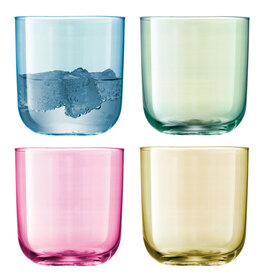 L.S.A. Polka Tumbler Glas 420 ml Set van 4 Stuks Assorti
