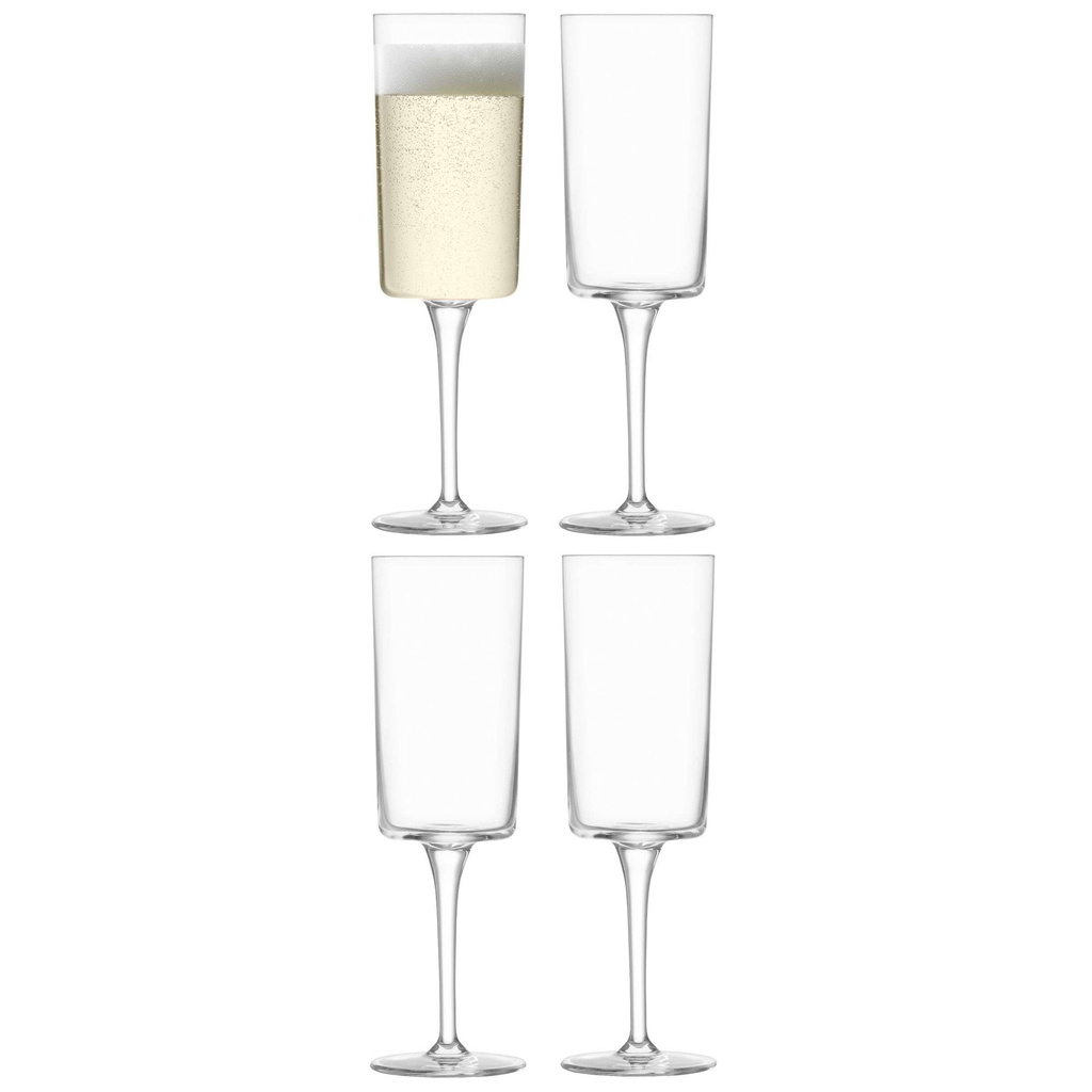 L.S.A. Gio Champagne Flute 210 ml Set van 4 Stuks