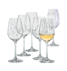 crystalex Set van 6 stuks  350 ml tempo wijnglazen